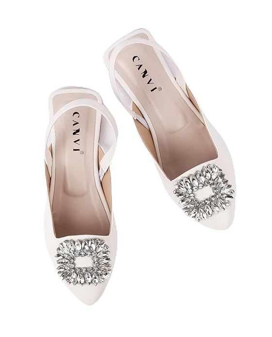 CANVI Stylish | Fancy | Comfortable Women's Ethnic Juti Flat Sandals for Women and Girl, Synthetic Leather Sequin Jutti Casual Beach Shoes Sandal