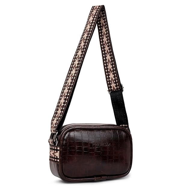 Pramadda Pure Luxury Dona Broad Belt Sling bags for women latest | Spacious Sling bag for woman stylish | Side Crossbody Purse Mobile Sling Bag | Gift for women.