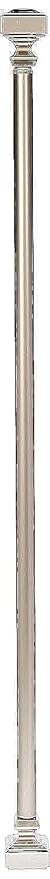 amazon basics 1' Solid Curtain Rod With Square Ends, 36' To 72', Nickel, 77.5x3.6x2.8 Inches