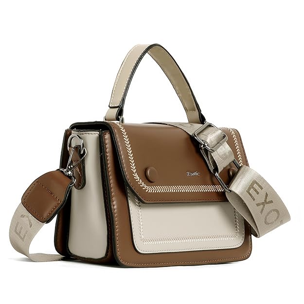 EXOTIC® Premium Embroidery Design Saddle Boxy Shoulder Bag for Women