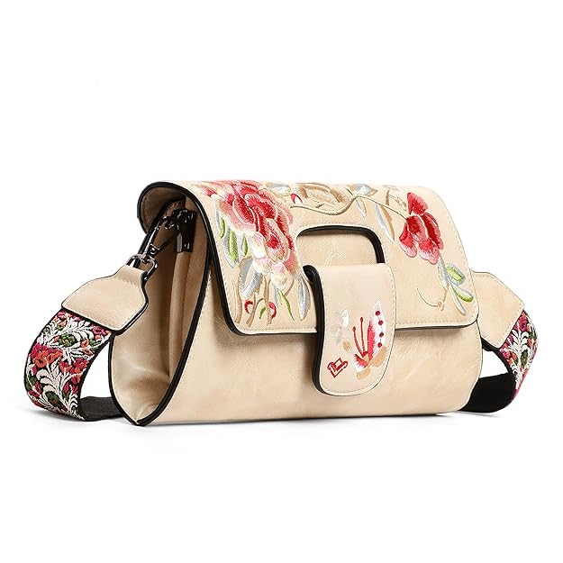 EXOTIC Premium Beige Sling Bag Premium Floral Emboridery shoulder sling bag