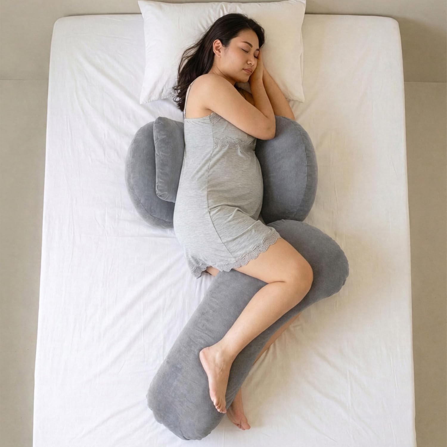 MY ARMOR Maternity Pillow Bundle | Full Body Pregnancy Pillow for Back, Belly, Hips & Leg Support | Adjustable Butterfly Design | Soft Travel-Friendly Cuddle Pillow for Pregnant Women