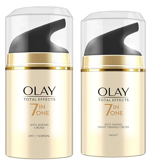 Olay Total Effects 7 in 1 Anti-Ageing Face Moisturizer for Women, Vitamin B3 & E, 50g | Hydrates, Evens Skin Tone & Reduces Fine Lines (50g, combo)