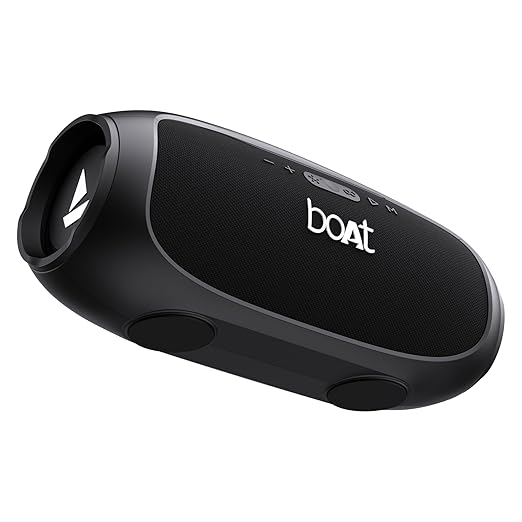 Boat Stone Ignite w/ 90 W RMS Sound, RGB LEDs, EQ Modes, IPX6,BT v5.3,Multi- Compatibility– Aux&USB, Playback time Up to 5 Hours & Type C Charging (Jade Black)