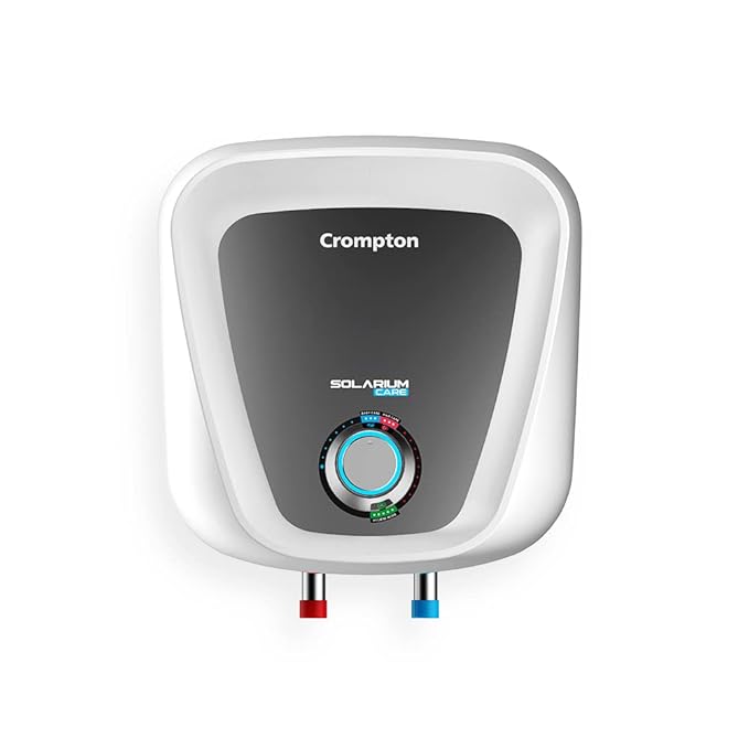 Crompton Solarium Care 15-L 5 Star Storage Water Heater (Geyser) with Rust Proof Plastic Body (White),Free Installation, Free Pipe.