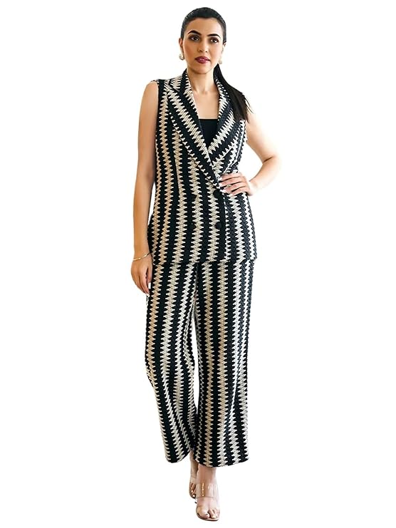 GRECIILOOKS Co Ord Set for Women | Co Ord Set for Women Stylish | Travel Co Ord Set for Women | Festive Co Ord Set for Women |Blazer Co Ord Set for Women