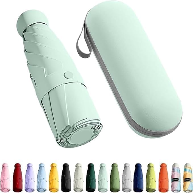 Umbrella, Mini Folding Windproof & Compact UV Umbrella for Sun Protection Rain Windproof Strong Large 3 Fold for Women Handbags,3 Fold for Men Women, Stylish & Compact