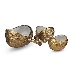 PARAMI Gold Shell Serving Set for Dining Table, Kitchen and Home Décor – Elegant Decorative Serving Utensil Set