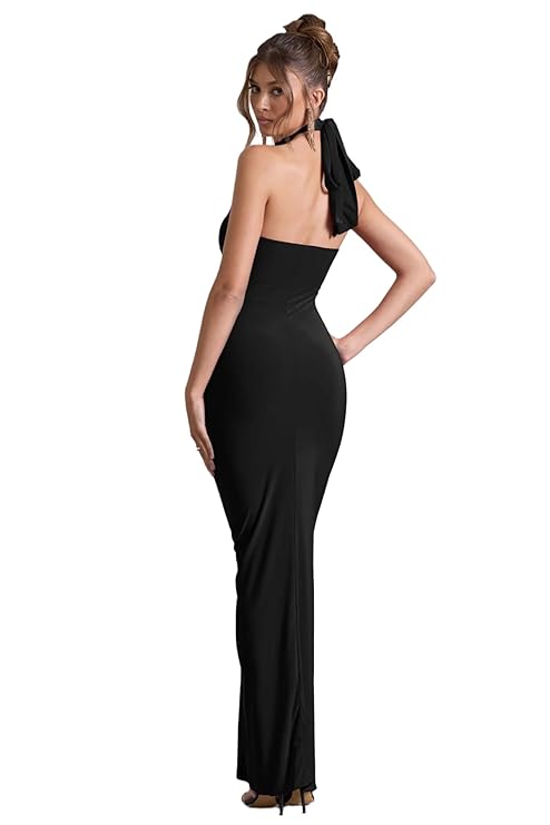 Women's Sleeveless Backless Maxi Dress | Soft Lycra | Bodycon Fit