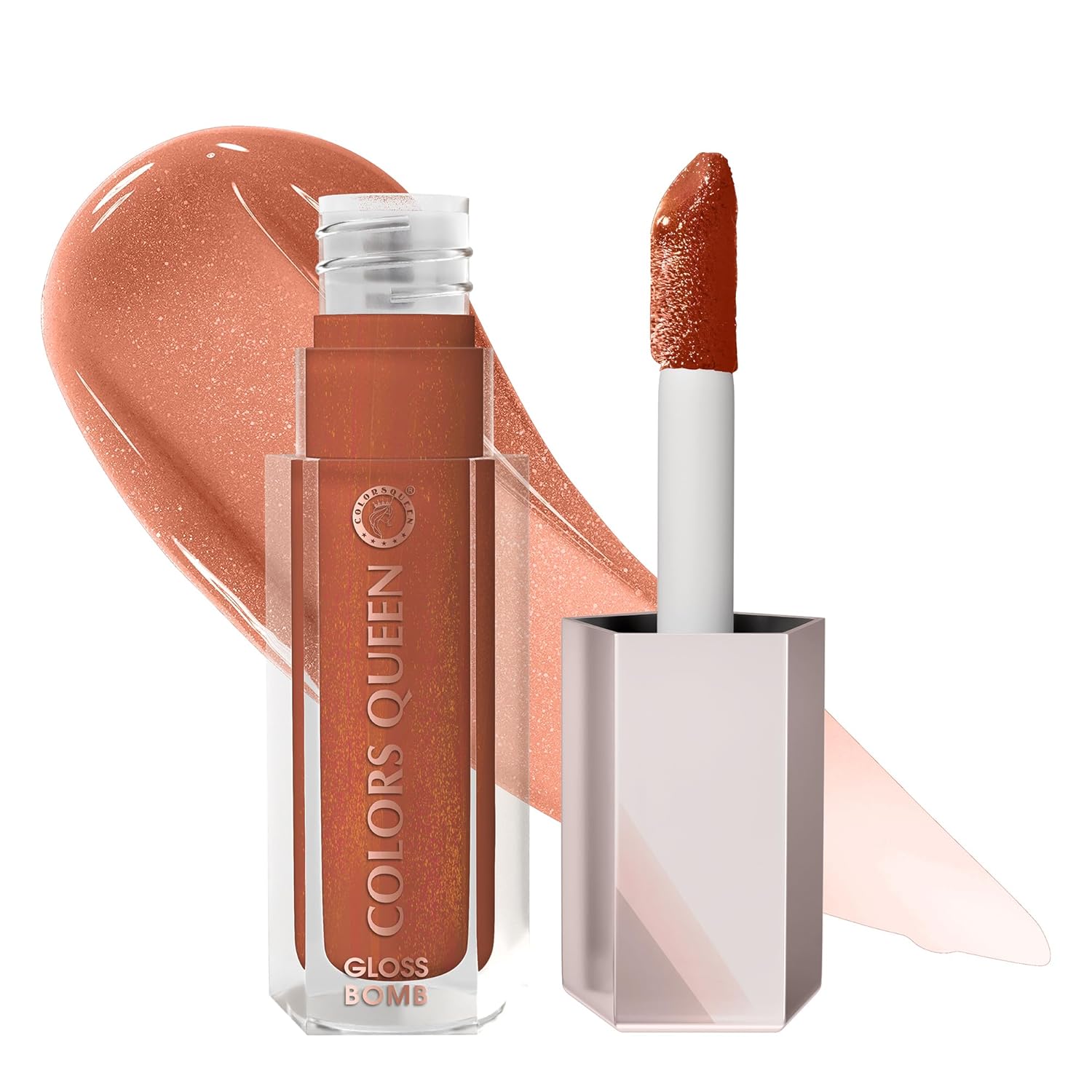 Colors Queen Lip Luminizer Gloss | Non-Sticky & High Shine Glossy Finish | Gives Fuller Lip Effect & Extra Hydration | Long Lasting Lip Gloss for Women Enriched with Shea Butter (Brown Suger, 9ml)