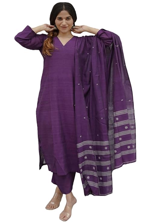GoSriKi Women’s Viscose Straight Kurta Set, Soft Breathable Ethnic Party & Office Wear