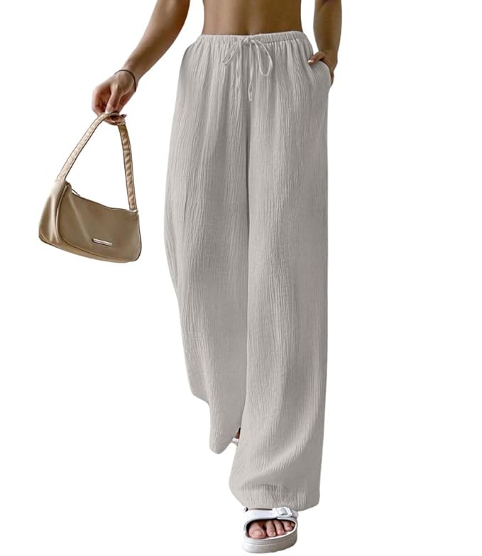 GRECIILOOKS High Waist Trousers for Women – Flared Korean Style Formal Pants | Elegant Workwear for Office, College & Events (Available in Plus Size)