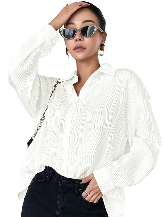 Leriya Fashion Oversized Shirt for Women | Shirt for Women Stylish Western | Long Shirt for Women