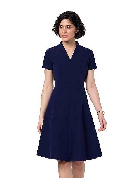 Symbol Premium Women's A-Line Flared Dress (Knee Length | Desk-to-Dinner) (Available in Plus Sizes)