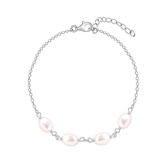 GIVA 925 Silver Pearl Glance Rose Gold Bracelet Charm | Gifts for Women & Girls