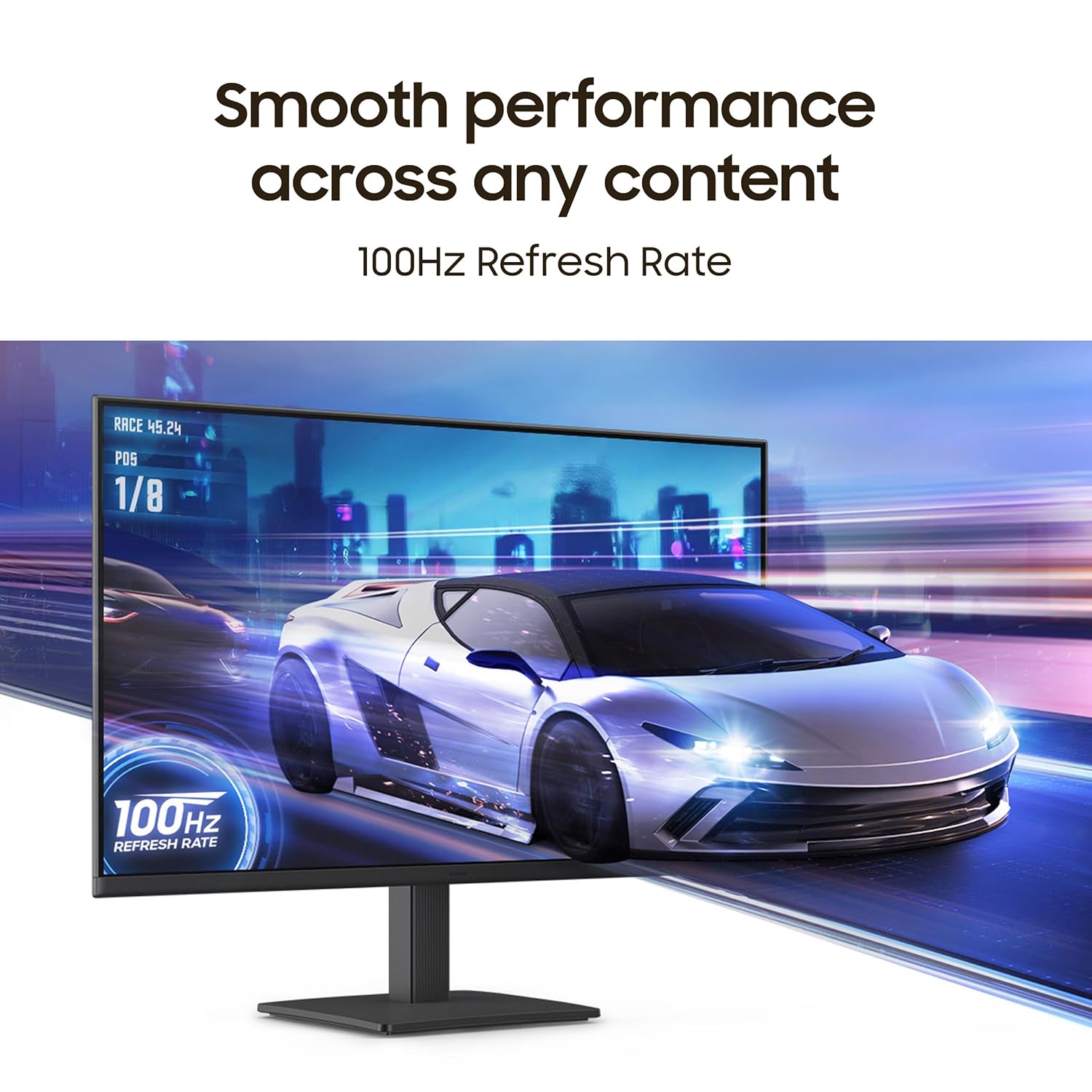 Samsung 22" (54.6 cm) S3 Flat Monitor|Super Slim Borderless Design|IPS Panel|FHD 1920 x 1080|100 Hz|5 ms|Ports-HDMI,VGA|Game Mode|Eye Saver Mode||Wall Mountable|LS22D300GAWXXL|Black Vvv