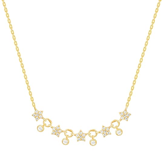 GIVA 925 Silver Rose Gold Zircon Studded Necklace | Gifts for Women & Girls