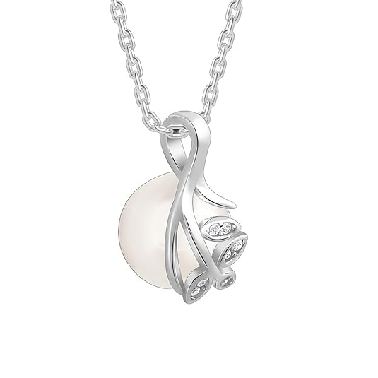 GIVA 925 Silver Soul Pearl Pendant With Link Chain | Gifts for Girlfriend, Gifts for Women & Girls| With Certificate of Authenticity and 925 Stamp | 6 Month Warranty*