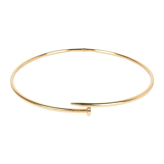 SALVE Chic Gold Nail Hasli Choker Necklace for Women Western | Aesthetic Choker for Girls Accessories, Statement Jewellery for Women | Fashion Jewellery Gold Necklace Valentine's Gift for Girlfriend