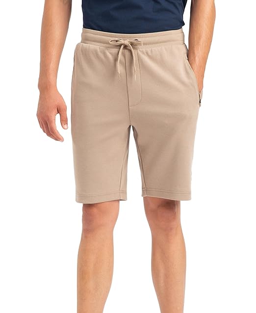 Jockey AM14 Men's Super Combed Cotton Rich Straight Fit Shorts with Zipper Pockets