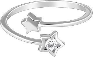 GIVA 925 Silver Superstar Ring,Adjustable|Gifts For Girlfriend,Rakhi Rakshabandhan Gift For Sister Bhabhi,Gifts For Women&Girls|With Certificate Of Authenticity&925 Stamp|6 Month Warranty
