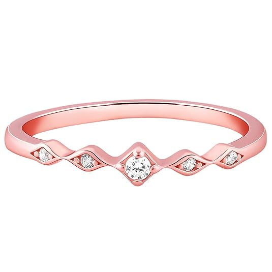 GIVA 925 Silver Rose Gold Flamme Ring,Fixed Size,Indian - 11| Gifts for Women and Girls | With Certificate of Authenticity and 925 Stamp | 6 Months Warranty*