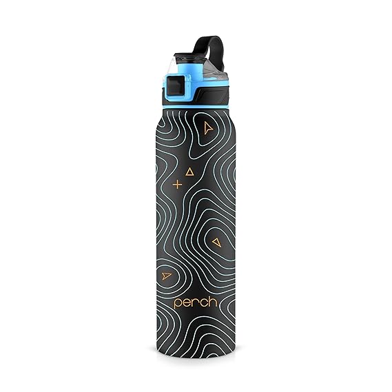Perch Apex Hot and Cold Stainless Steel Water Bottle 740ml | Triple-Layer Vacuum Insulated 3D Printed Bottle | ISI Certified, Leakproof & BPA-Free | Gift for Men & Women |Hydra MAP