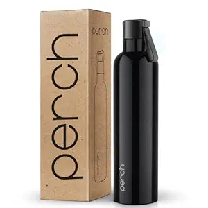 Perch Oasis Pro Insulated Steel Water Bottle | ISI Certified Hot & Cold Flask - 760ml | BPA-Free, Leakproof, Travel-Friendly Bottle for Office, Gym & Home (Knight Black)