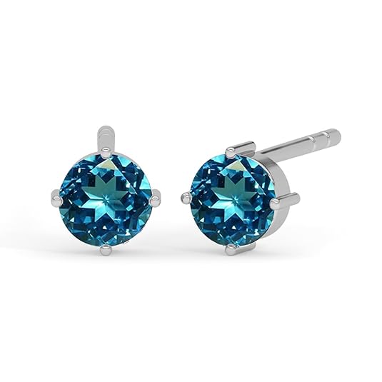 CLARA 925 Sterling Silver Color Studs Earrings Gift for Kids Girls | Multiple Options