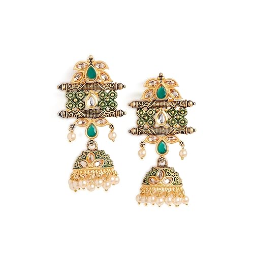 Hot And Bold Handcrafted Ethnic Earrings with Exquisite Detailing - Statement Jewelry for a Touch of Cultural Elegance. 13303-110