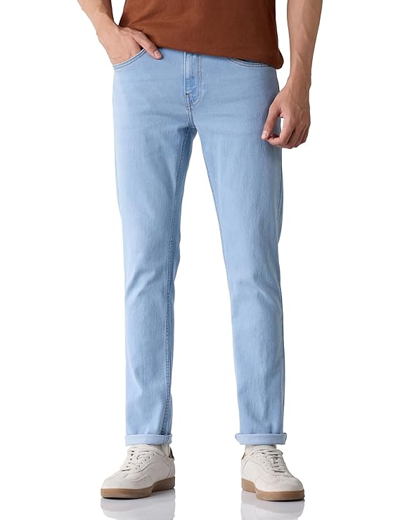 Amazon Brand - Symbol Men Cotton Rich Stretchable Jeans | Casual Denim Slim Fit