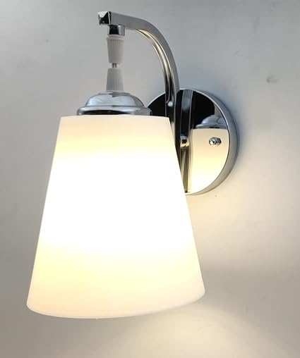 SINOMAN Bedside Steel Wall Light Lamp with PVC Shade for Bedroom, Living Room Modern, Restaurant, Kitchen for Home Decoration. (Without Bulb, White PVC)