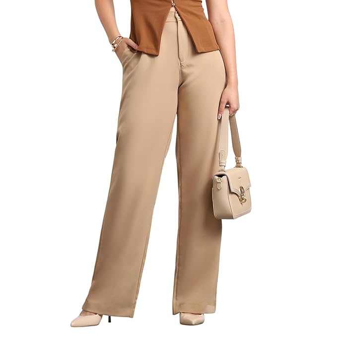 Urbano Fashion Women's Loose Baggy Fit Solid Korean Pants Stretchable