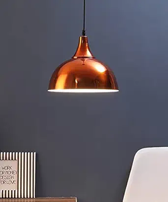 SINOMAN Black Hanging Lights for Living Room/Pendant Lights for Ceiling/Hanging Lamps for Home Decoration/Decorative Hanging Lights,Metal (10" Copper, Without Bulb)