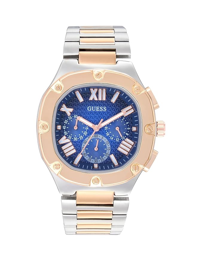 GUESS Headline Analog Watch for Men with Square Dial & Water Resistant Man's Wrist Watches