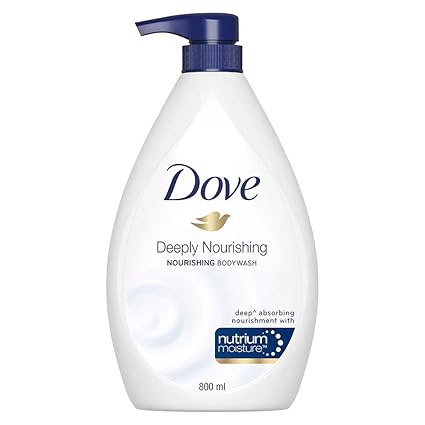 DOVE Nourishing Bodywash, 825ml, for Soft and Smooth Skin, with Triple Hydration Serum & Glycerine, Dermatologically Tested, Paraben-Free, Sulphate-Free