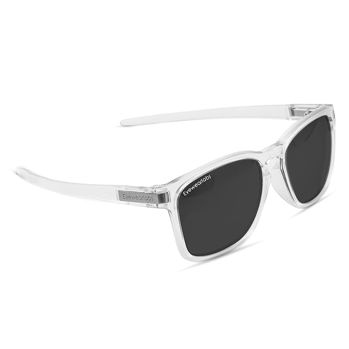 Eyewearlabs OKNO | Polarized Full Rim Rectangular Branded Stylish Sunglasses For Men & Women | 100% UV Protection Shades | Cricket Sports Cycling Driving | Medium | Barton | Barkley