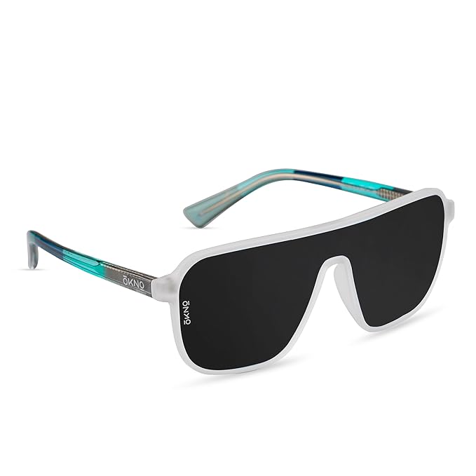 Eyewearlabs OKNO | Polarized Over-Sized Unilens Rectangular Branded Stylish Sunglasses For Men & Women | 100% UV Protection Shades | Cricket Sports Cycling Driving | RYFT