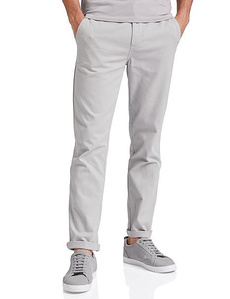 Amazon Brand - Symbol Men's Casual Regular Fit Cotton Pants | Chinos | Trousers