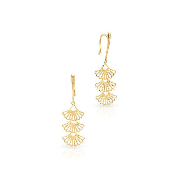 Malabar Gold & Diamonds 14kt Yellow Gold Dangle Earrings - BIS Hallmark Certified for Birthday, Anniversary & Rakshabandhan Gift