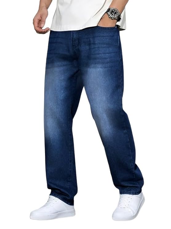 Ben Martin Men Jeans || Baggy Fit Jean's for Man || Loose Fit High Rise Denim || Stretchable Casual Wear Jean,s || Dance Rap Rapping Style Pant for Men || Denim Cotton Jeans (0)
