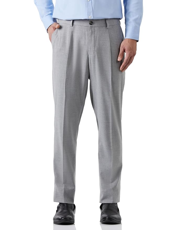 Amazon Brand - Symbol Men Men's Stretchable Formal Pants | Trousers (Regular Fit)