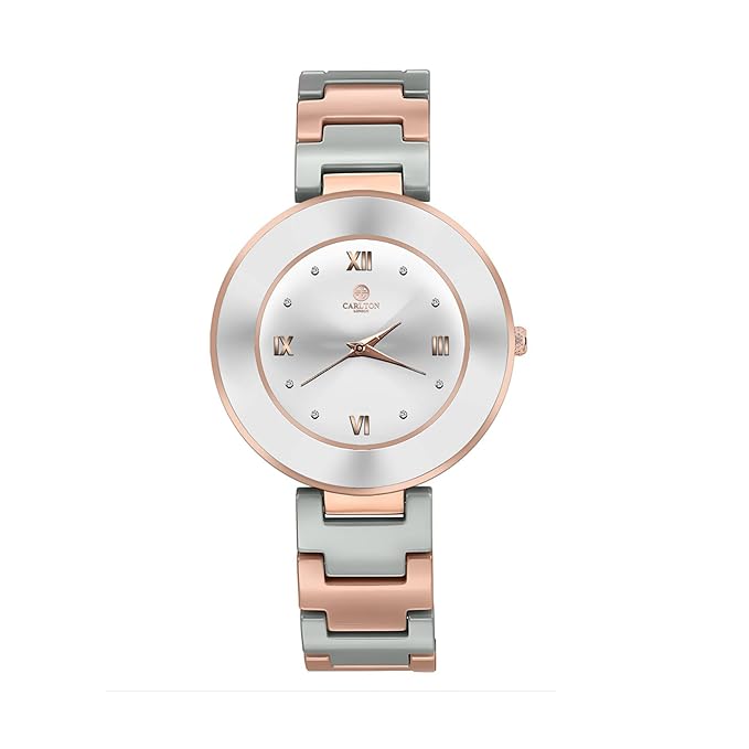 Carlton London Women Juliette Dial Analog Wrist Watch, Stainless Steel Watch, Premium Luxury Quartz Watch, Water Resistant 30M, Casual Formal Gift for Women