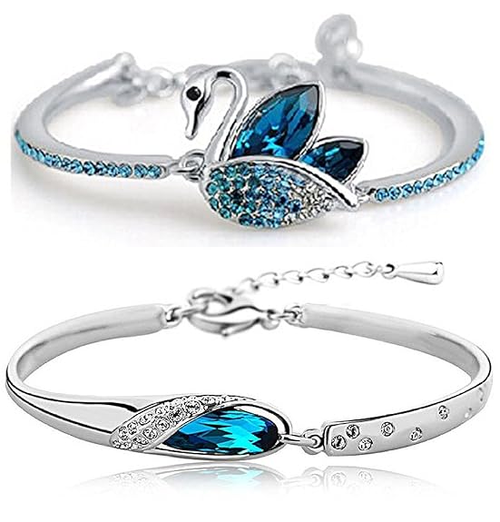 YouBella Crystal Bracelets for Women Stylish Bangles Jewellery for Girls