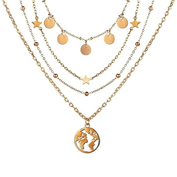 YouBella Jewellery for Women Stylish Pendant Necklace for Women & Girls (Gold)