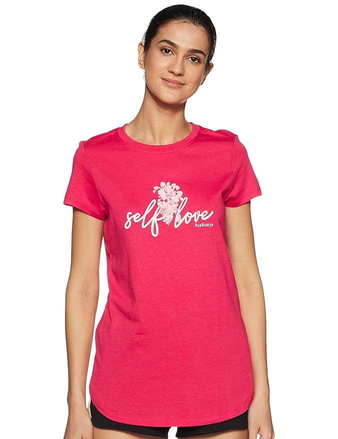 Van Heusen Women's Cotton Regular Fit T-Shirt
