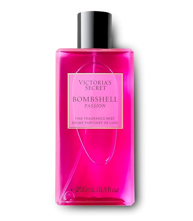 Victoria’s Secret Bombshell Passion Fine Fragrance Mist for Women 8.4 oz / 250ml – Long Lasting Floral Fruity Body Spray, Refreshing Daily Perfume Mist, Lightweight Scent with Aloe & Chamomile Extract