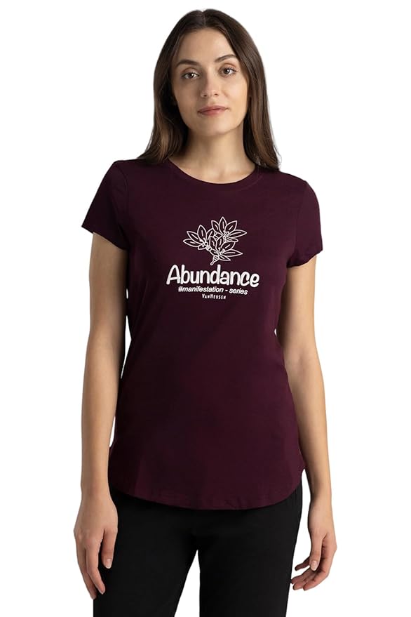 Van Heusen Women's Cotton Regular Fit T-Shirt