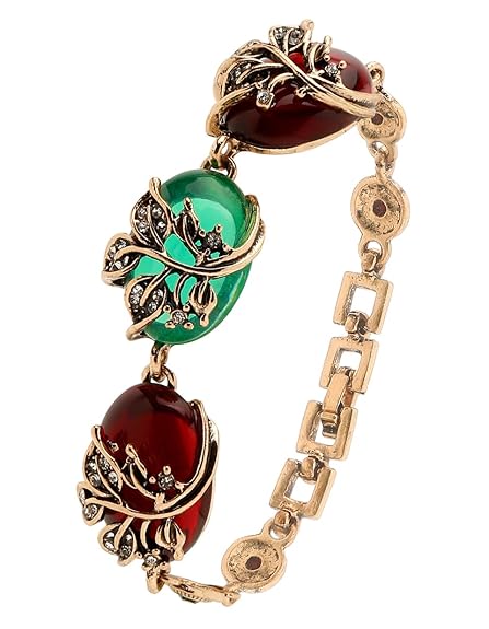 YouBella Jewellery for Women Celebrity Inspired Gold Plated Bracelet Bangle for Girls and Women (Multi-Color)