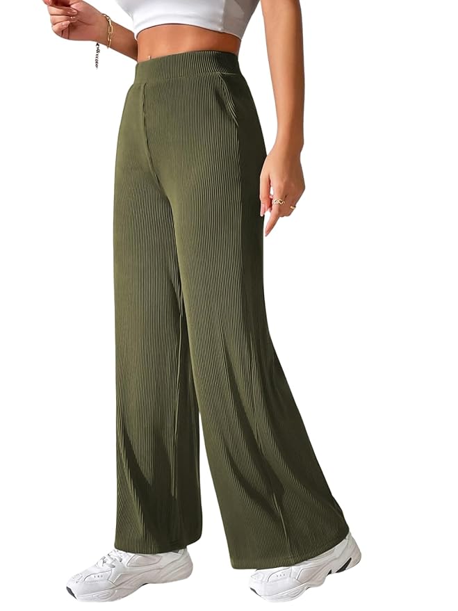 GRECIILOOKS Women’s Parachute Cargo Pants – High Waist Flared Korean Trousers| Trendy Casual Wear for Daily & Travel Use (Available in Plus Size)
